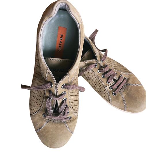 Frau Fx Men's Italian Suede Sneakers 9 Low Top Quiet Luxury Brown Streetwear - Picture 4 of 9